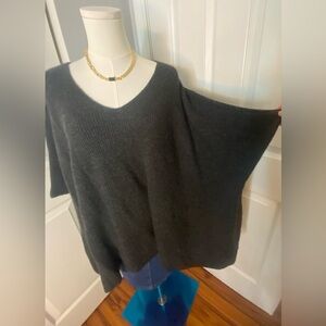 Vince Charcoal Gray Women's Poncho